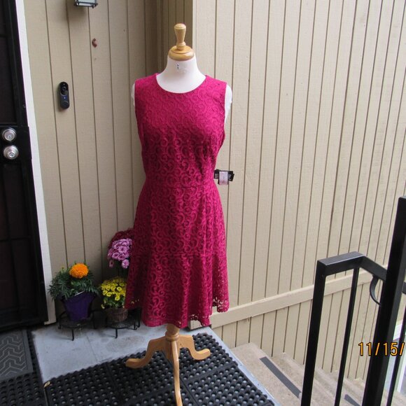 Nine West Dresses & Skirts - #468  NEW WOMAN'S RED LACE SHEATH DRESS BY NINE WEST  (SIZE 16)